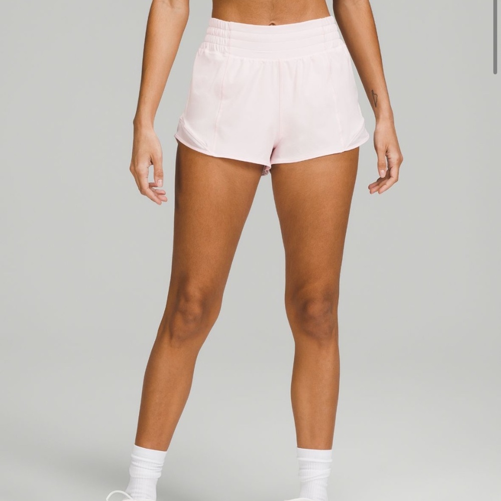 Lululemon Flush Pink Hotty Hot High-rise 2.5 in — sz2